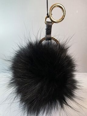 Like Dreams Limited Edition Black Faux Fur Pom Keychain